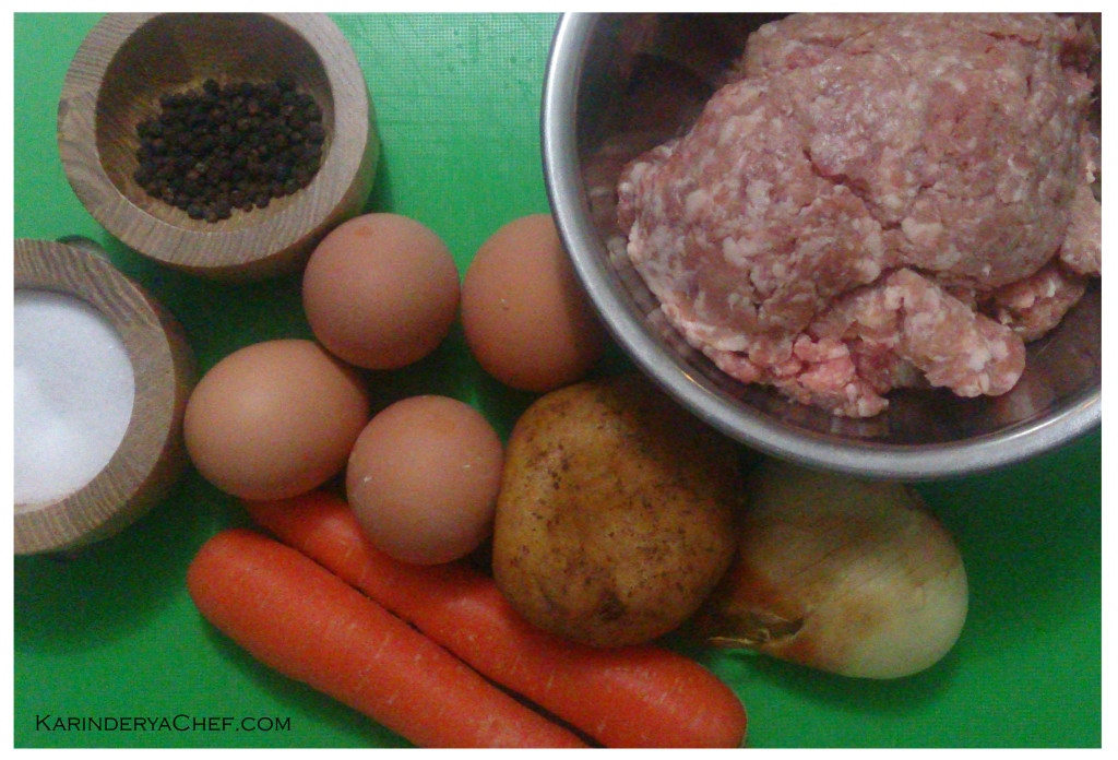 A photo showing ingredients for Pork Torta