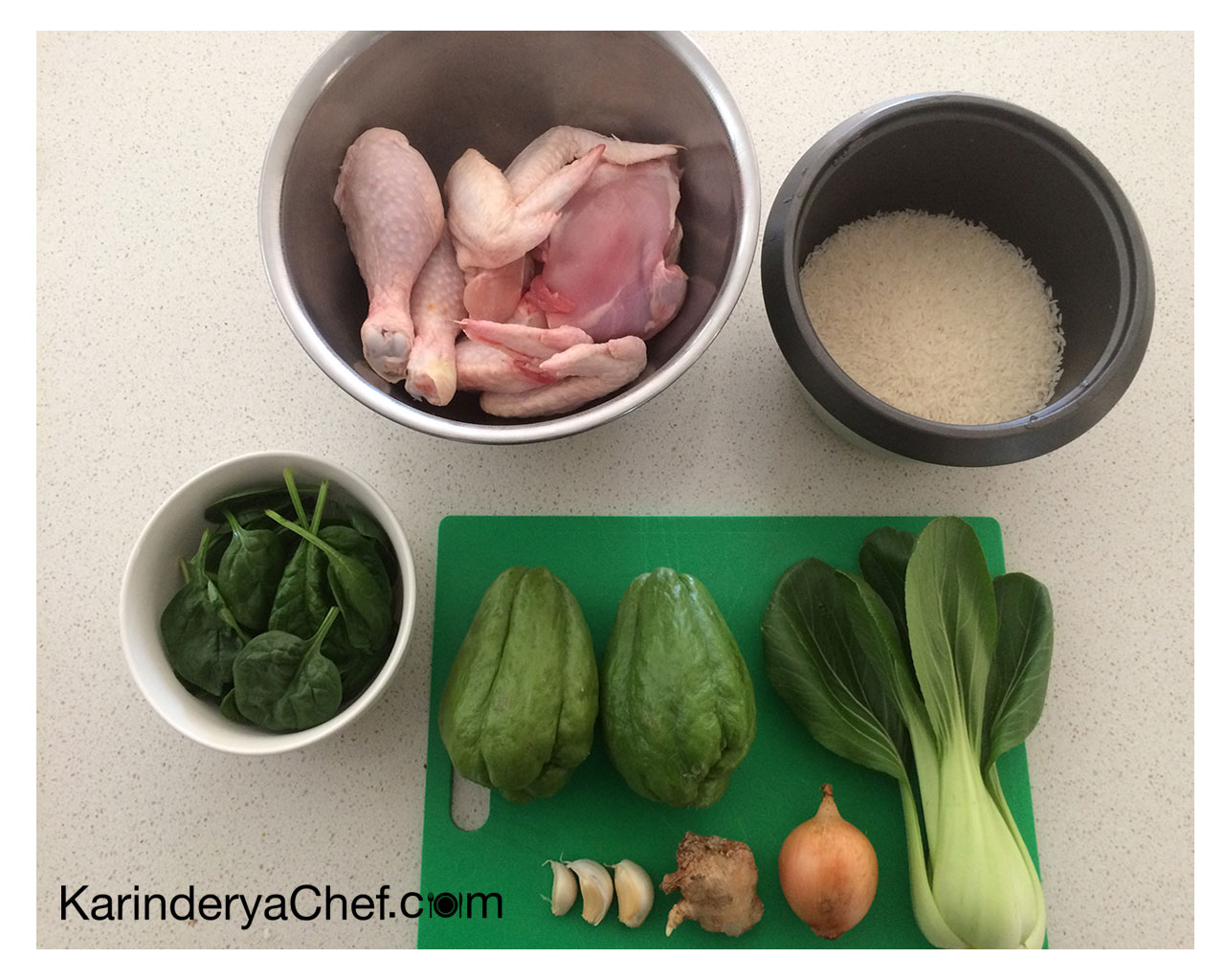 Ingredients for Chicken Tinola